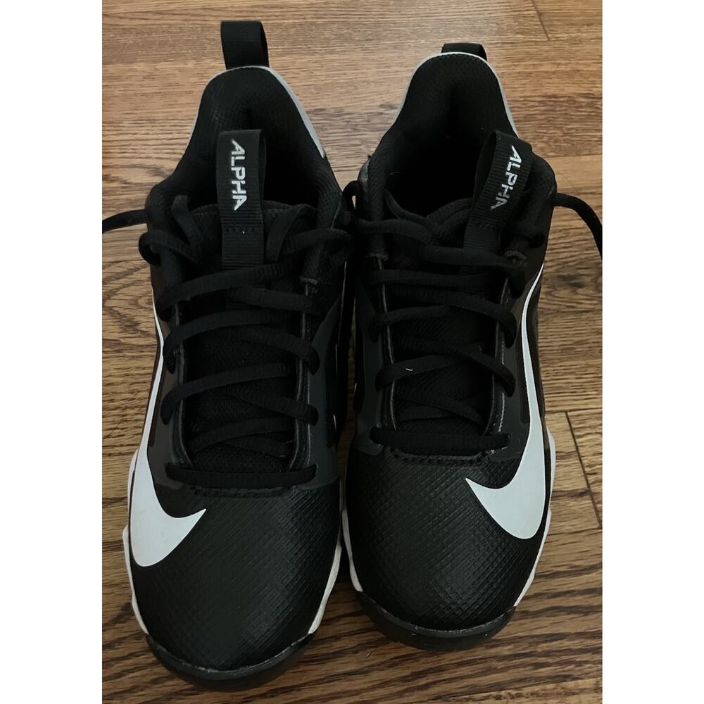 Nike Alpha Menace 4 Shark Football Cleats Black Big Kids Size 3Y FQ4016-001 EUC
